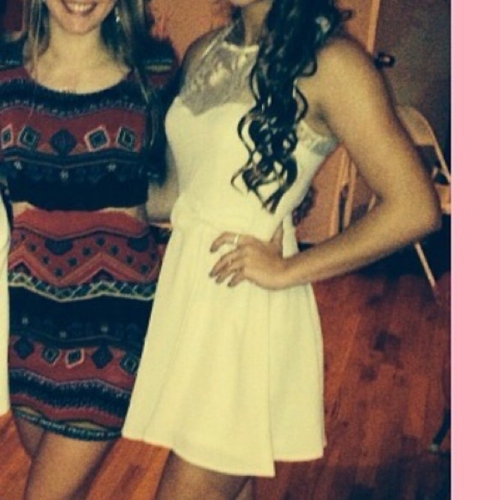 Cream and gold dress